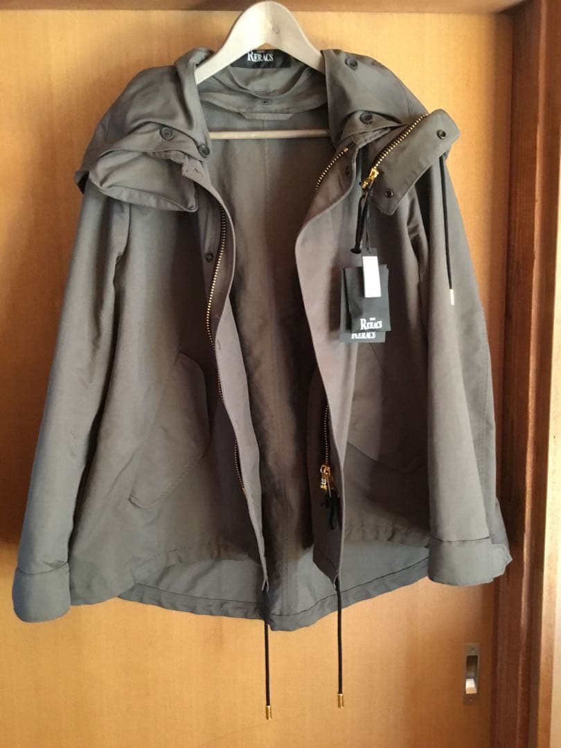 reracs未使用ボア付きモッズコート40 グレー