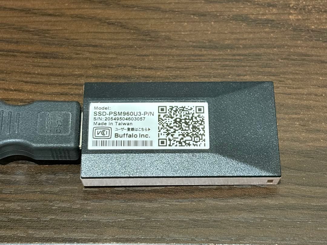 BUFFALO SSD-PSM960U3-P/N 960GB スモーキーピンク