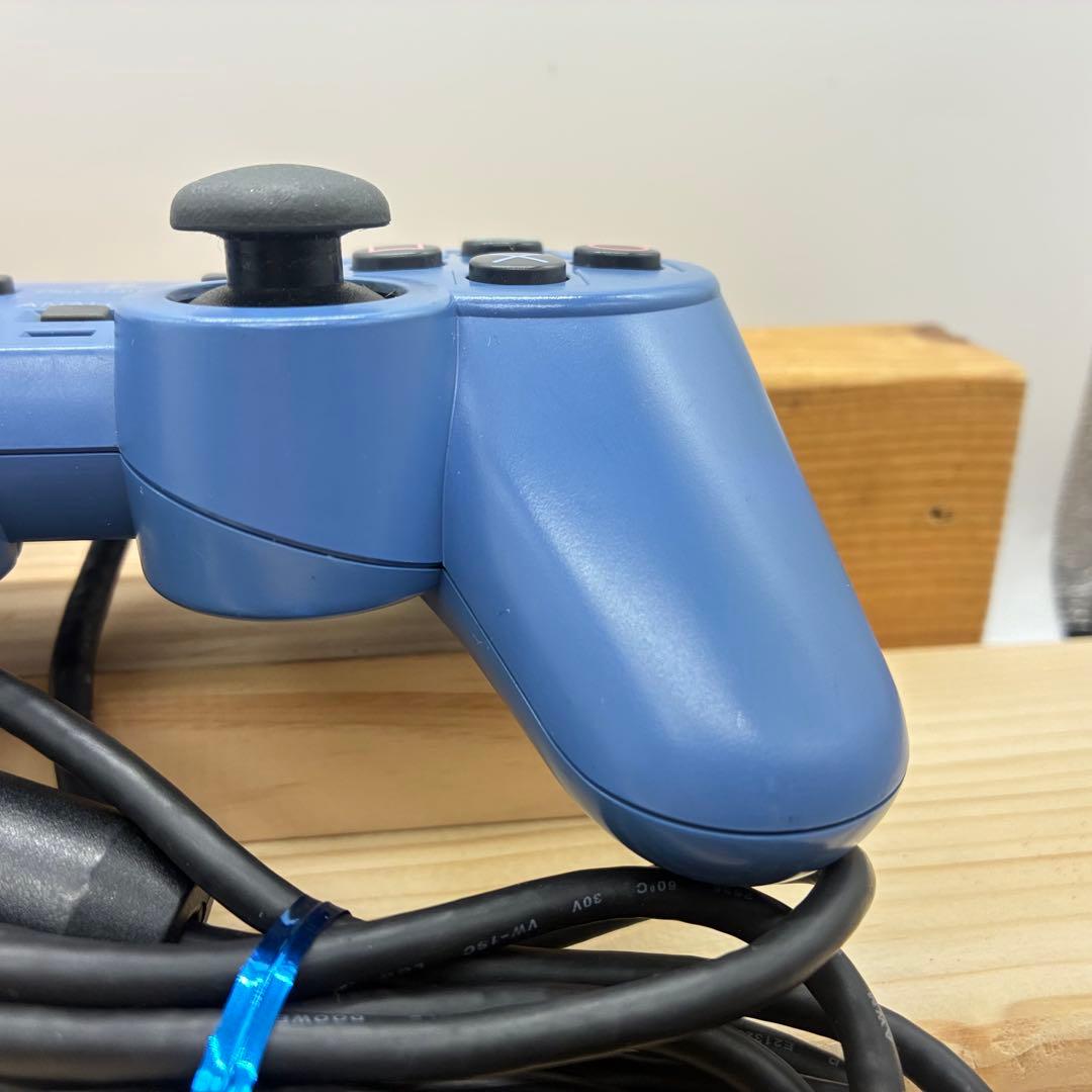 純正品 希少色 プレイステーション２ コントローラ ブルー