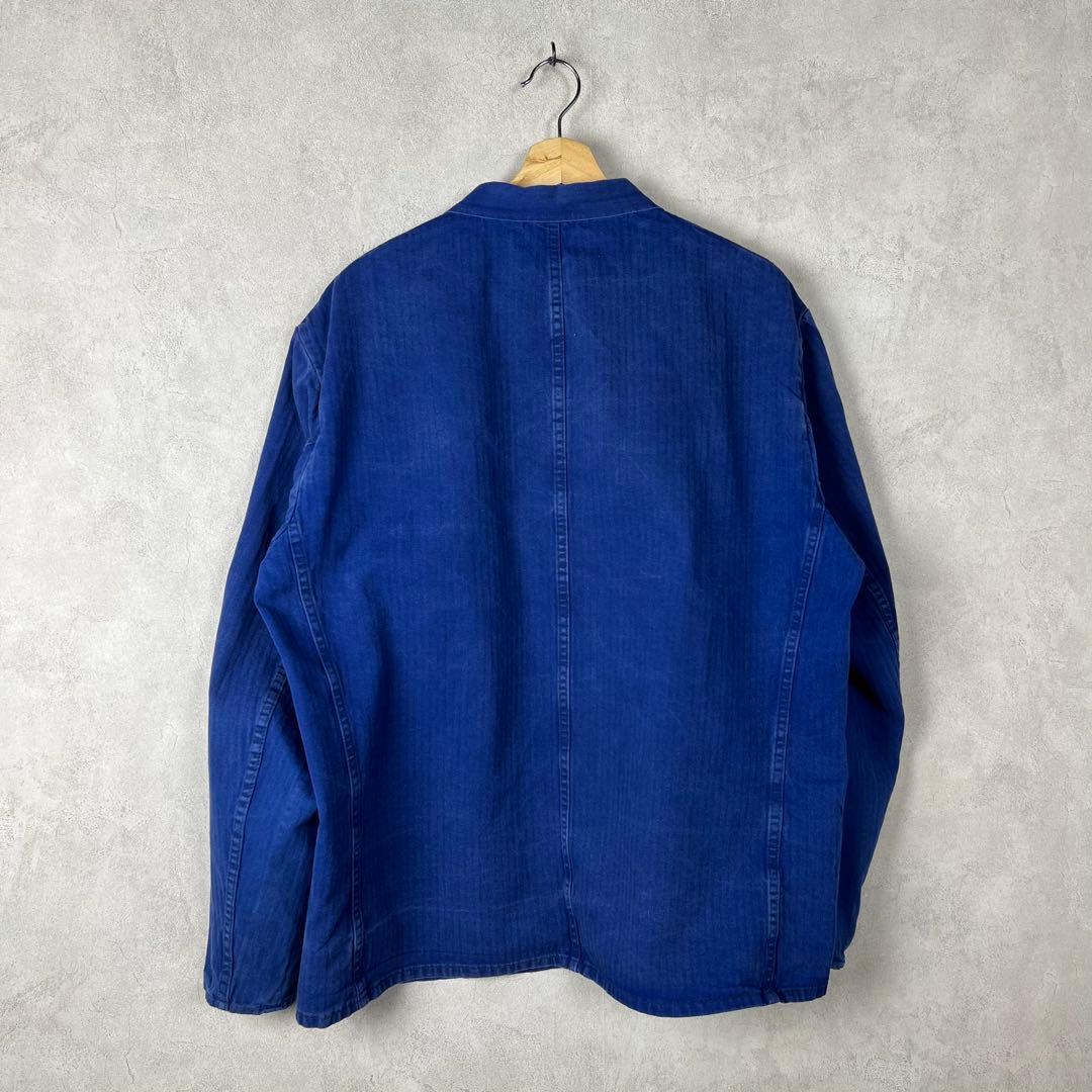 ユーロ古着 コットンヘリンボーン カバーオール ワークジャケット vintage