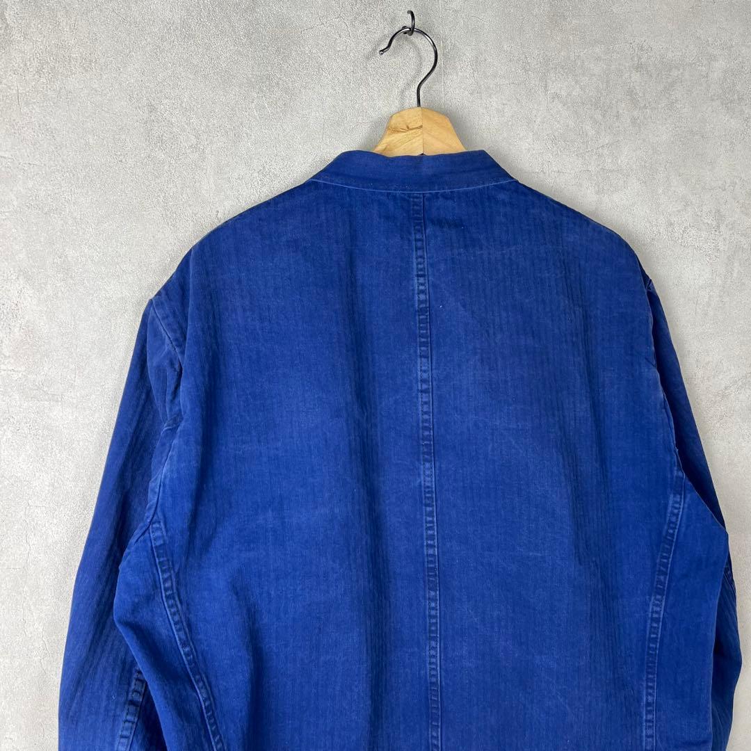 ユーロ古着 コットンヘリンボーン カバーオール ワークジャケット vintage