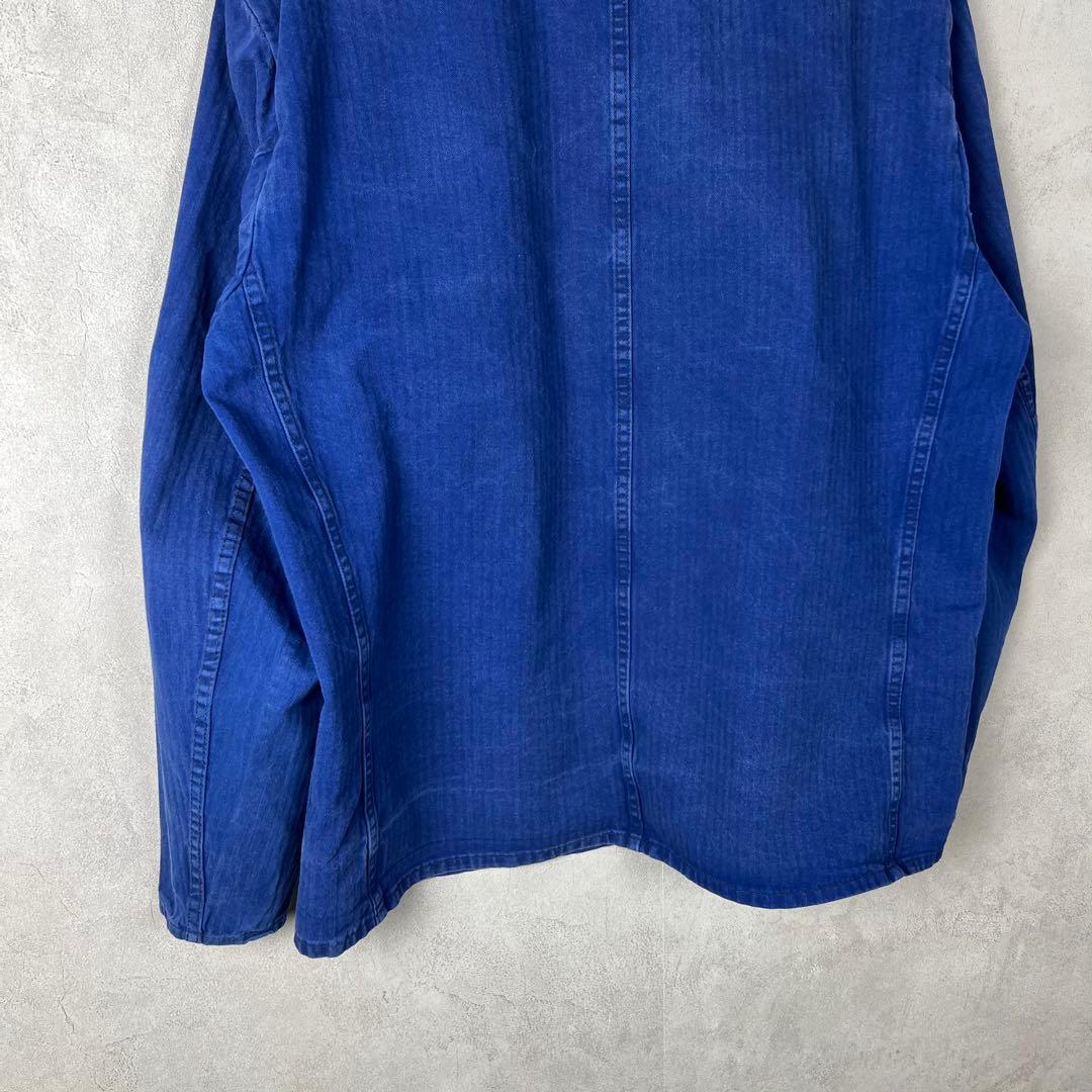 ユーロ古着 コットンヘリンボーン カバーオール ワークジャケット vintage