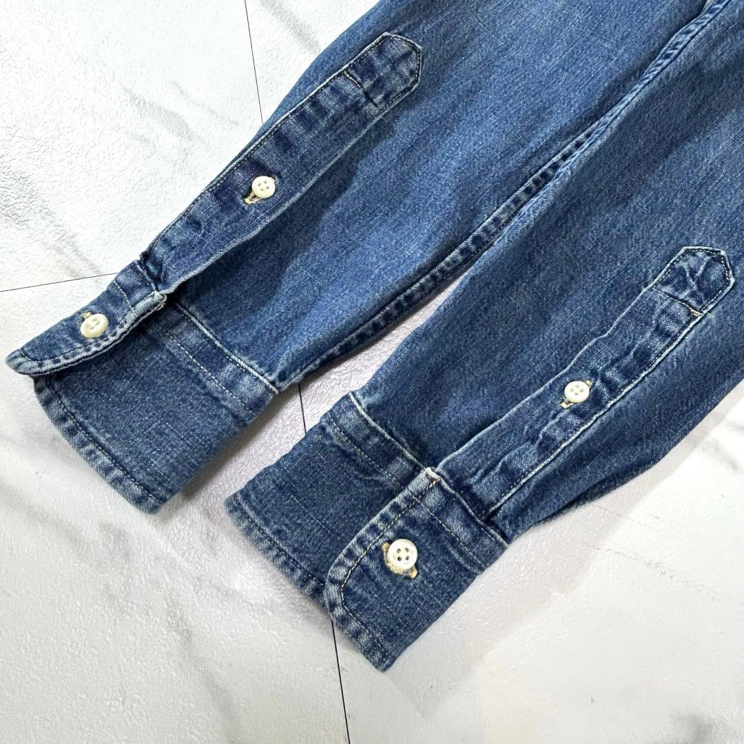人気✨RALPH LAUREN デニム シャツワンピース ポニー刺繍 洗える