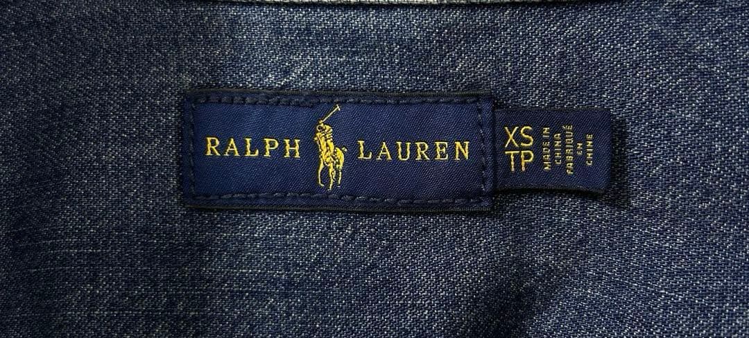 人気✨RALPH LAUREN デニム シャツワンピース ポニー刺繍 洗える