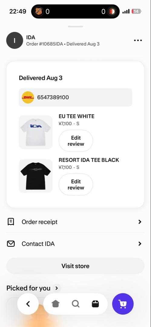 IDA ホワイト Tシャツ EUデザイン
