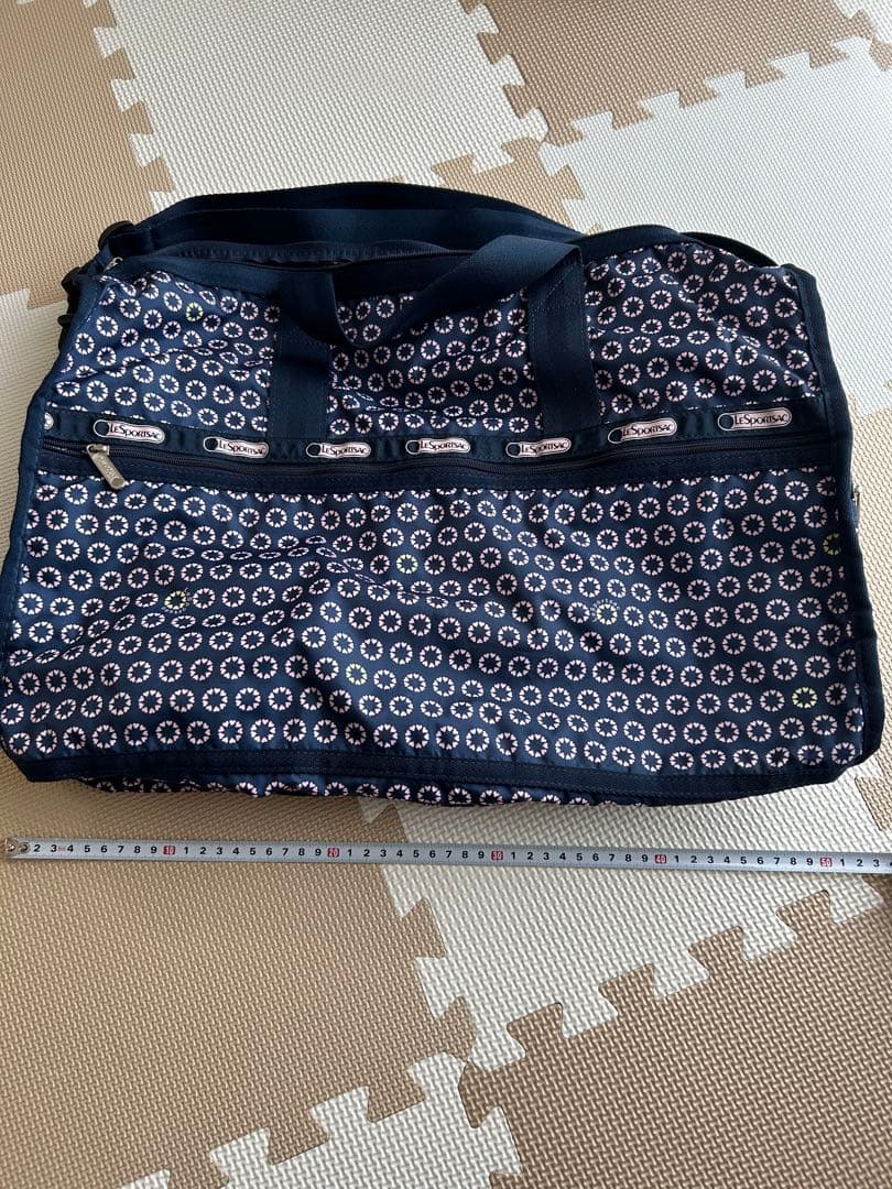 LeSportsac ネイビー 花柄 ボストンバッグ