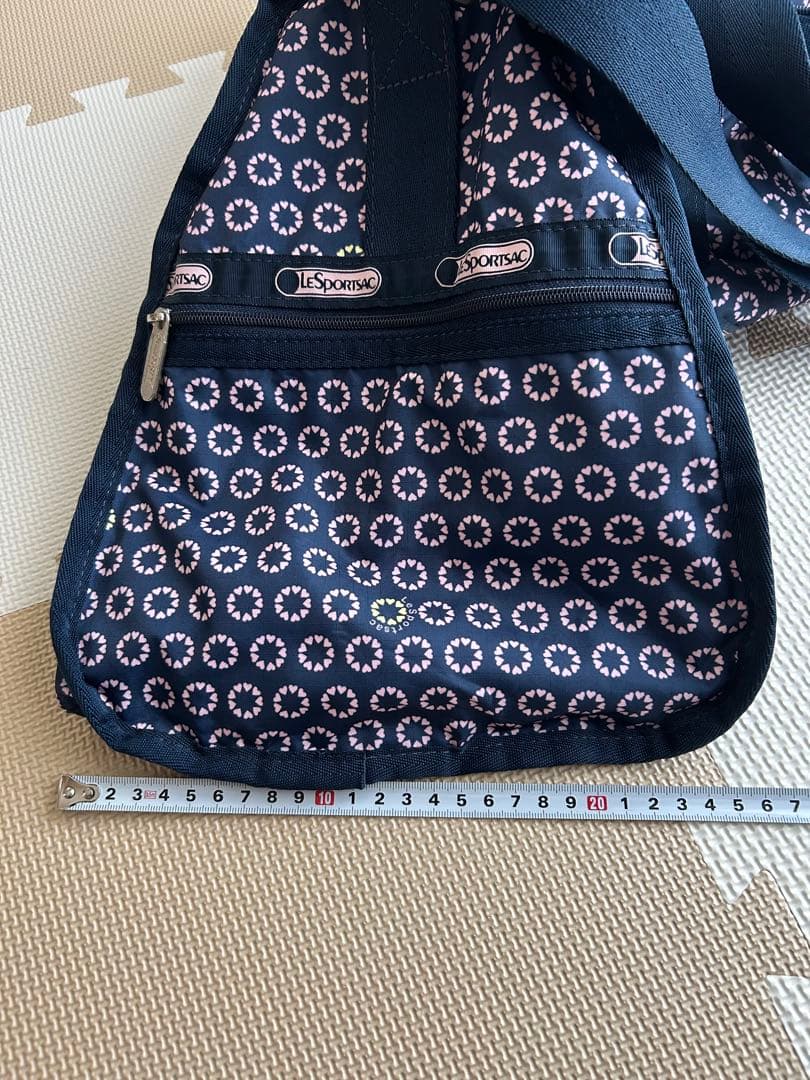 LeSportsac ネイビー 花柄 ボストンバッグ