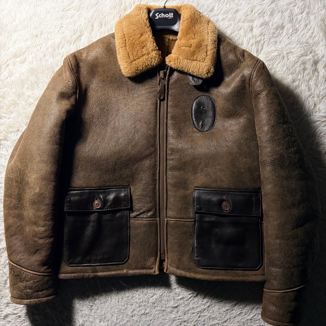 【米国製】schott フライトジャケット　羊革　ムートン　253S 42