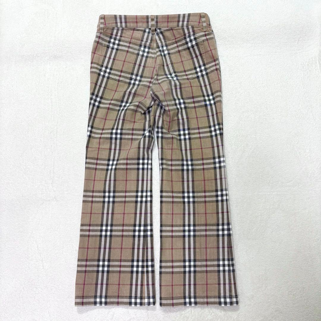 BURBERRY バーバリー ノバチェック ロングパンツ デニム素材 希少 L