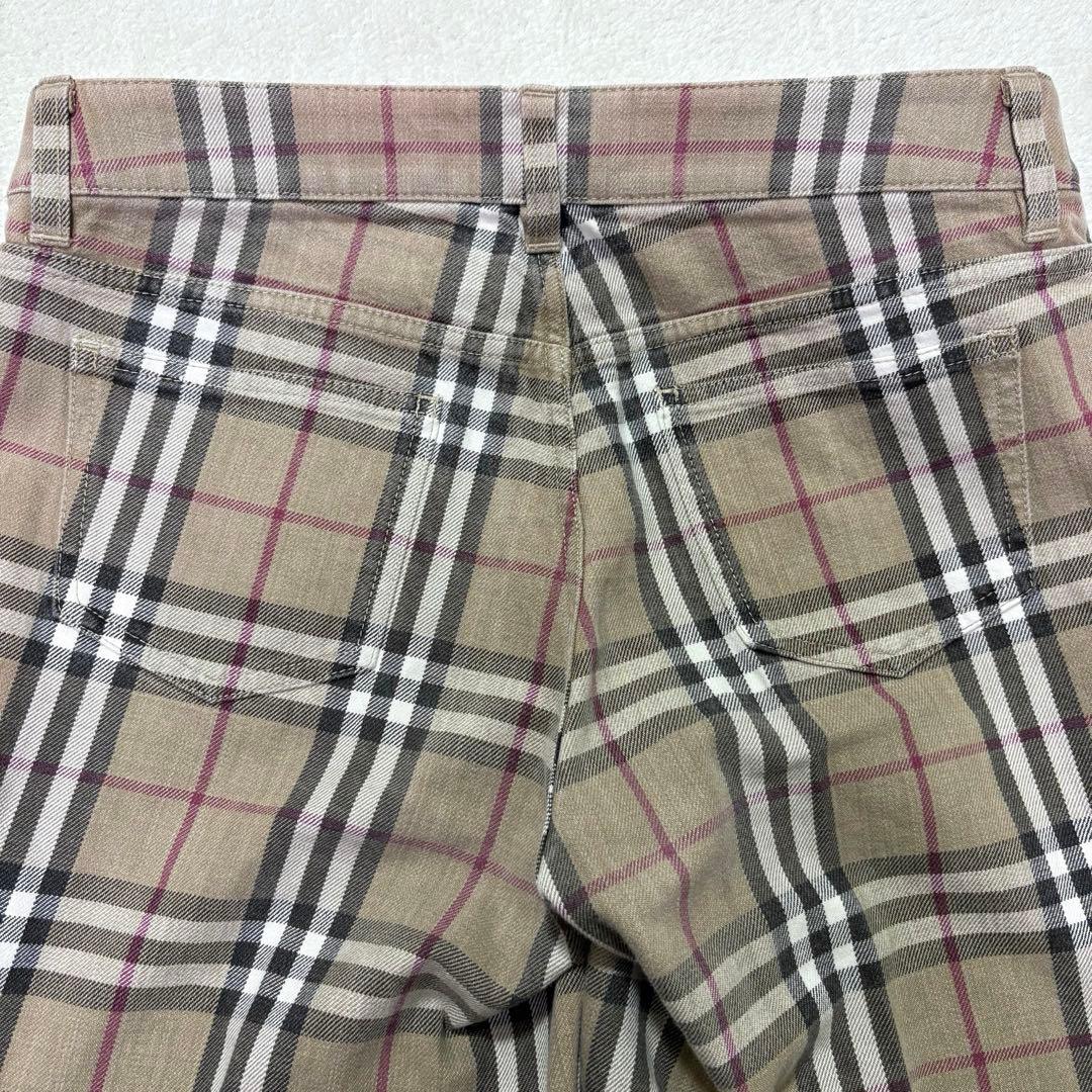 BURBERRY バーバリー ノバチェック ロングパンツ デニム素材 希少 L