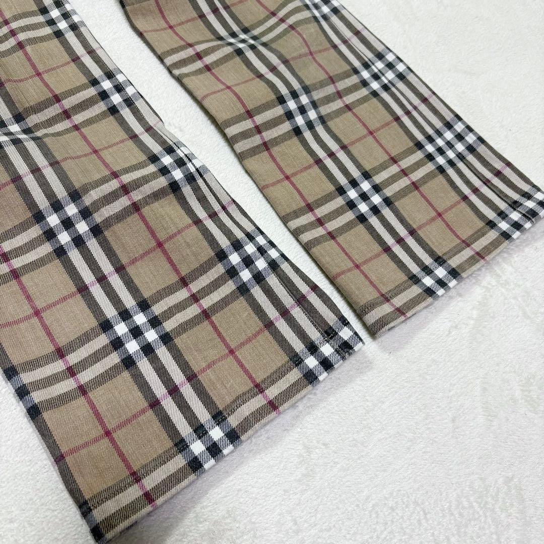 BURBERRY バーバリー ノバチェック ロングパンツ デニム素材 希少 L