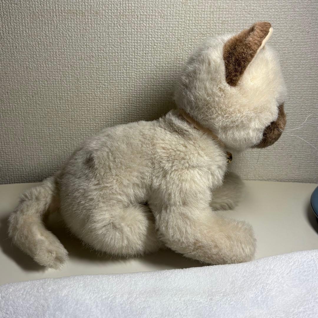 吉徳 ねこ シャム猫 ぬいぐるみ 鈴 首輪 レトロ ヴィンテージ 希少 年代物