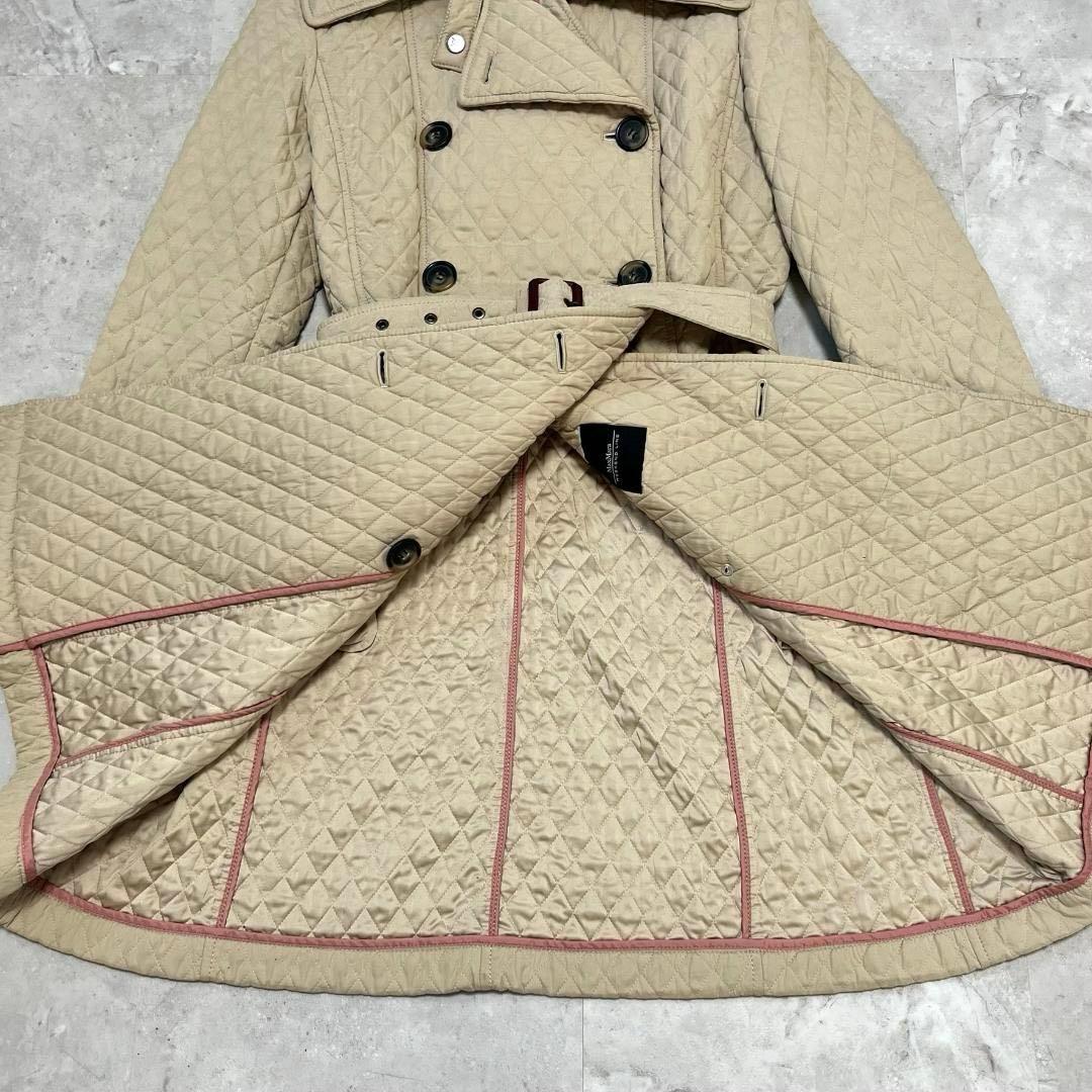 MaxMara キルティングトレンチコート ダブルブレスト 38 ベージュ