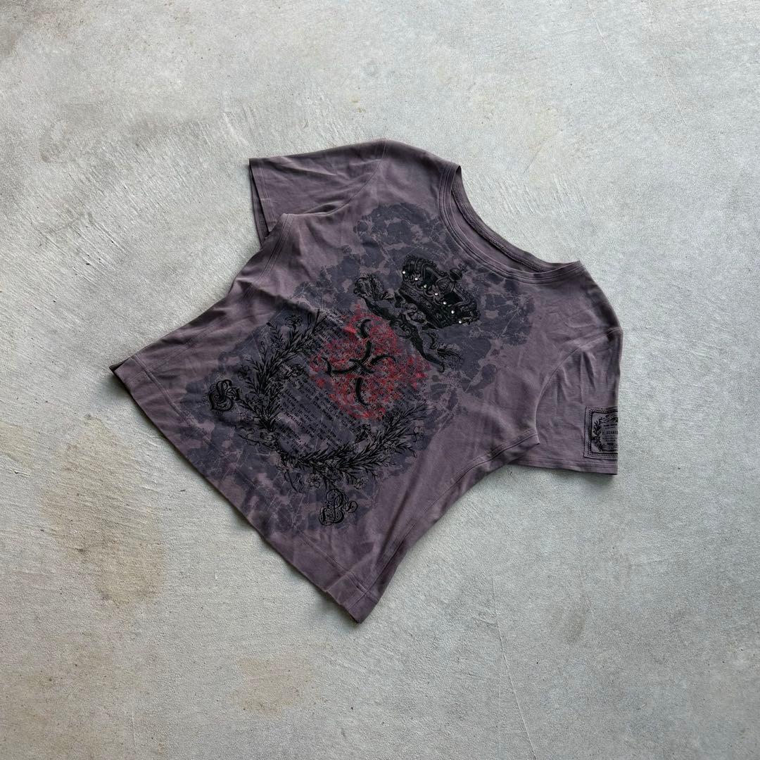 トップス 00s archive tight t-shirts design studs