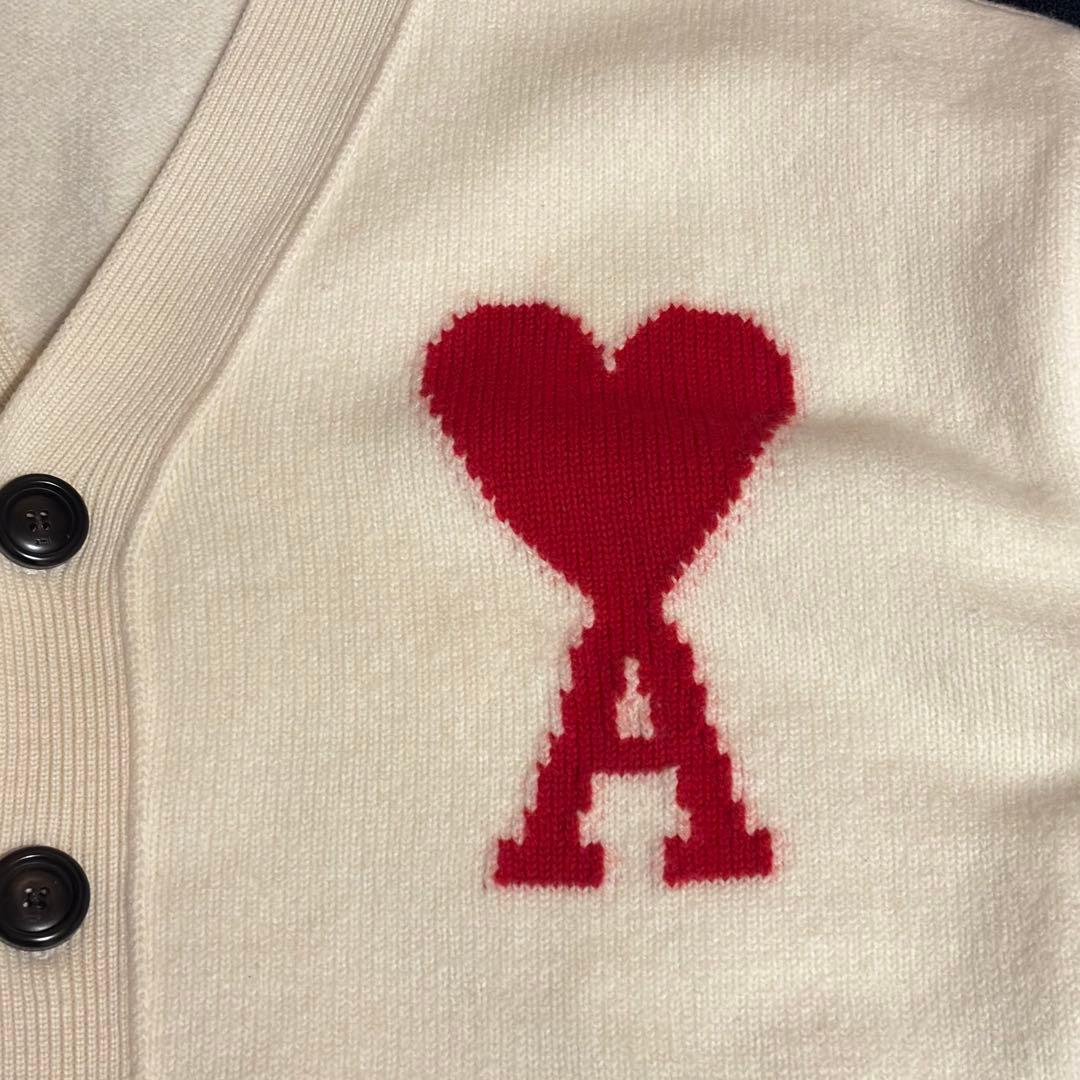 AMI PARIS アミパリス AMIDE COEUR ハートロゴカーディガン