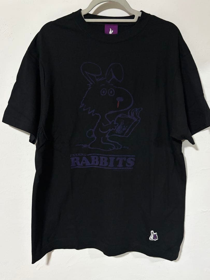 FR2 撫子 京都限定RABBITS ウサギイラスト Tシャツ 黒