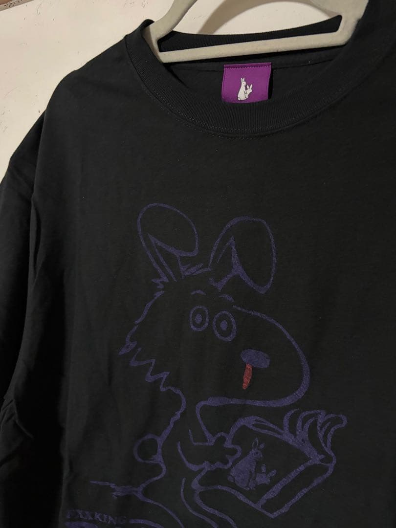 FR2 撫子 京都限定RABBITS ウサギイラスト Tシャツ 黒