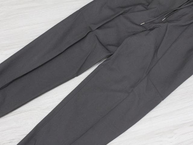 ▲美品 エルメス ドローストリング 裾ジップアップ ジョガーパンツ38 グレー