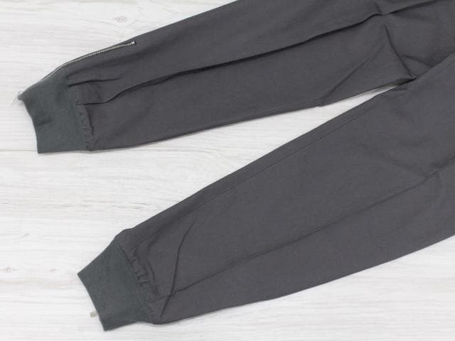 ▲美品 エルメス ドローストリング 裾ジップアップ ジョガーパンツ38 グレー