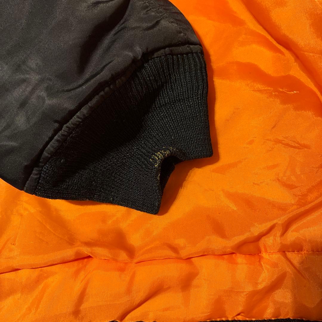 90s ヴィンテージ MA-1 フライトジャケット XL 黒 ミリタリー