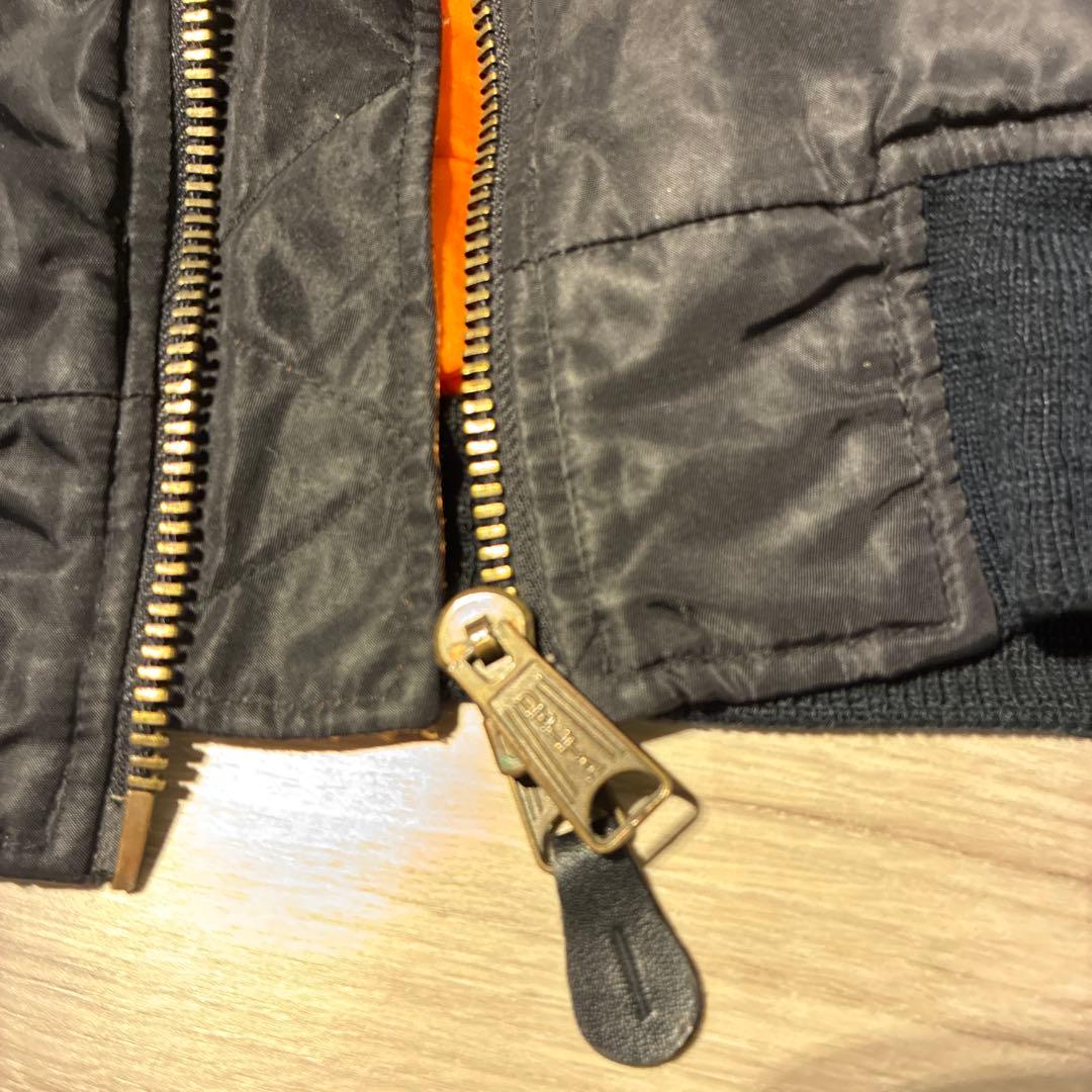 90s ヴィンテージ MA-1 フライトジャケット XL 黒 ミリタリー
