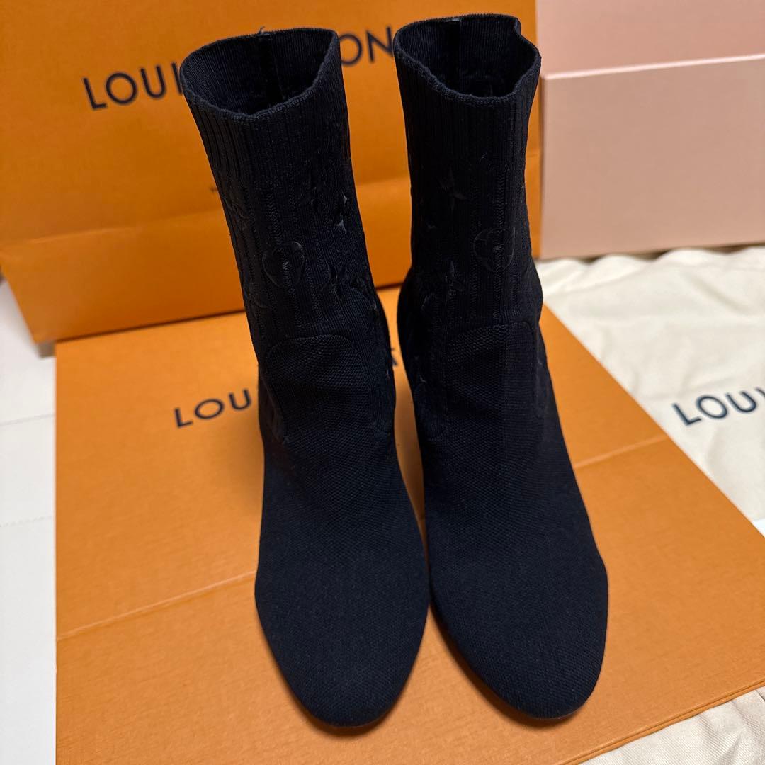専用　Louis Vuitton ブラック ニットブーツ