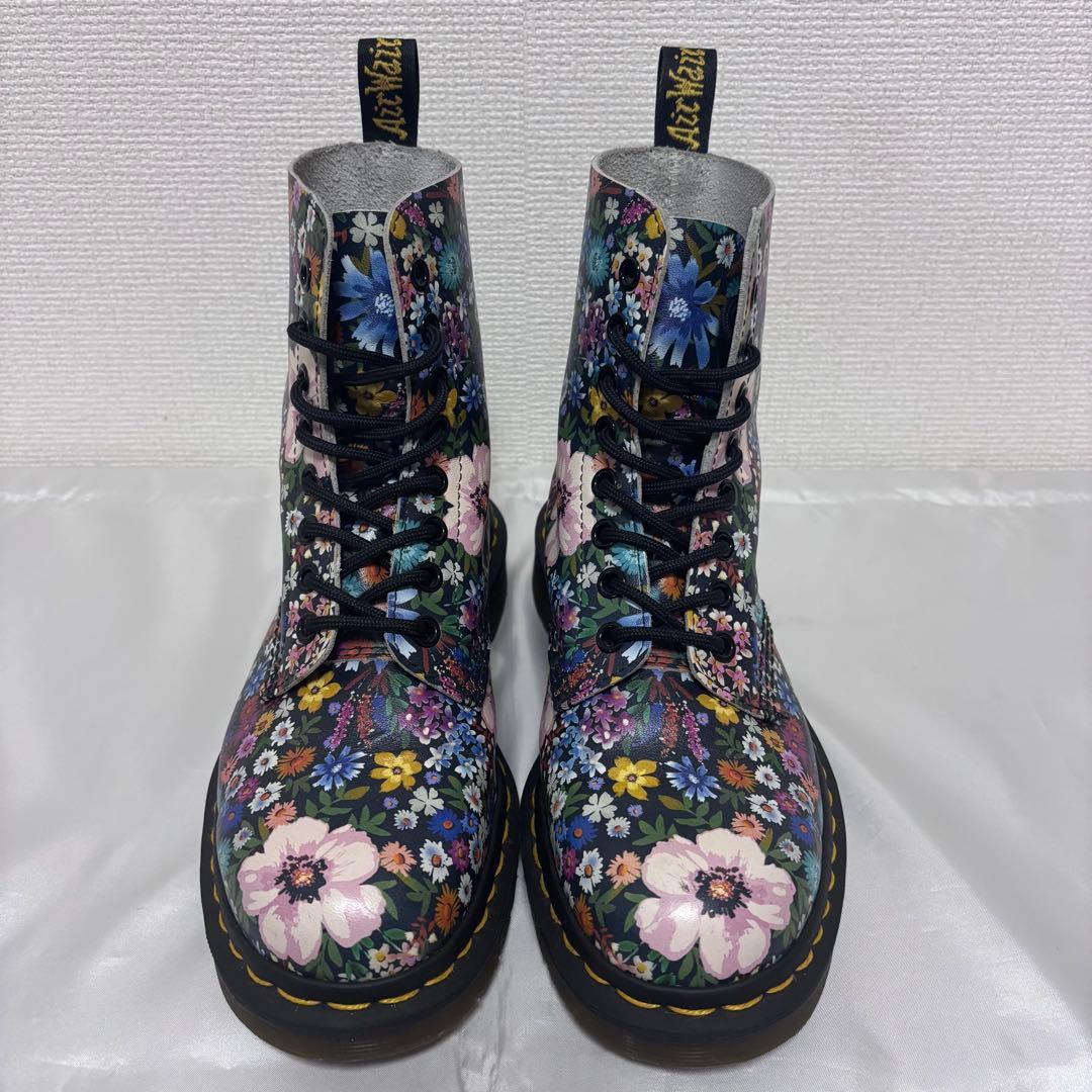 極美品■Dr.Martens■PASCAL WL 8H 花柄 レザー ブーツ