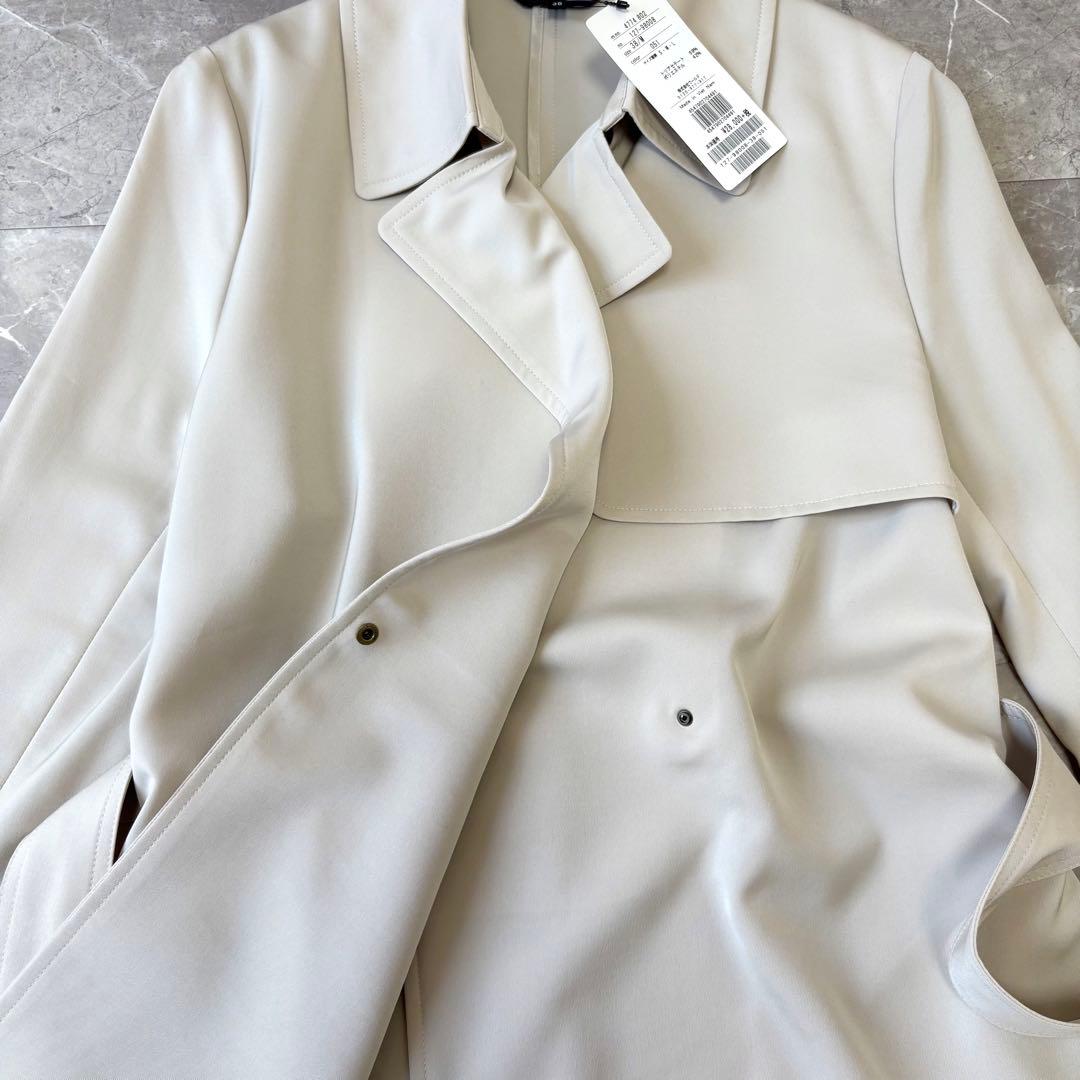 新品タグ付✨INDIVI スプリングコート【定価3万】グレージュ 38 トリアセ