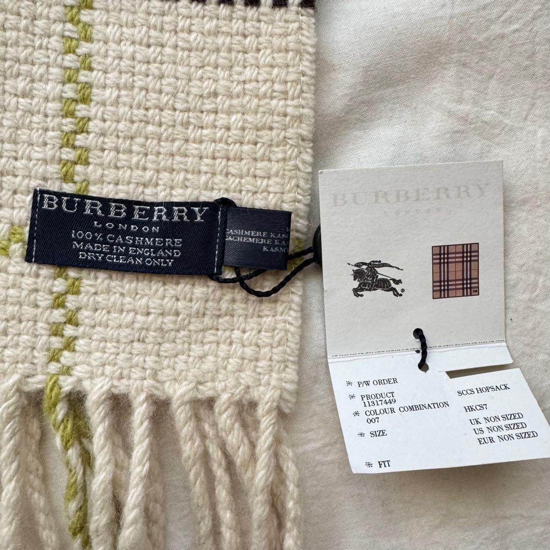 BURBERRY バーバリー カシミヤ100% マフラー タグ付き