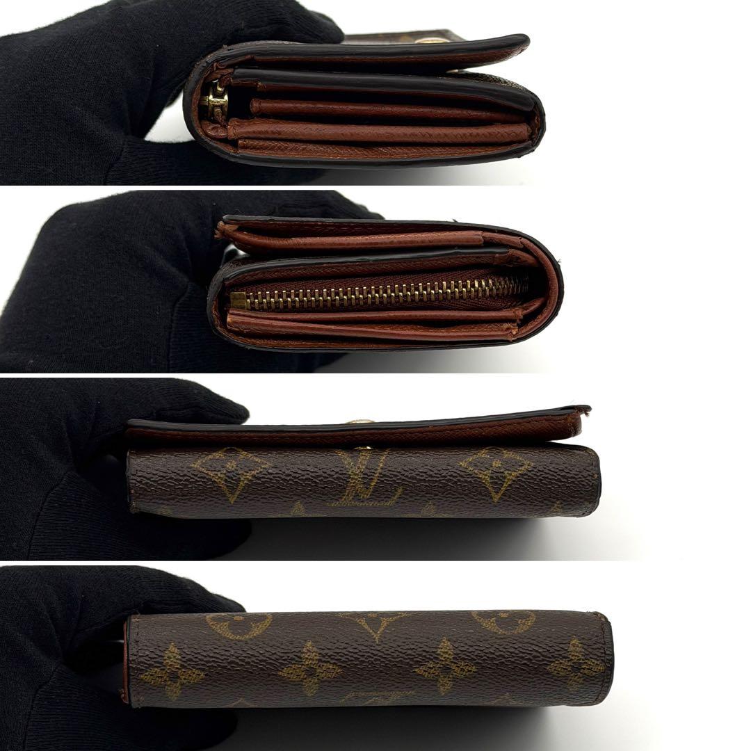 【美品】ルイヴィトン モノグラム ポルトモネ ビエ トレゾール L字 財布 茶色