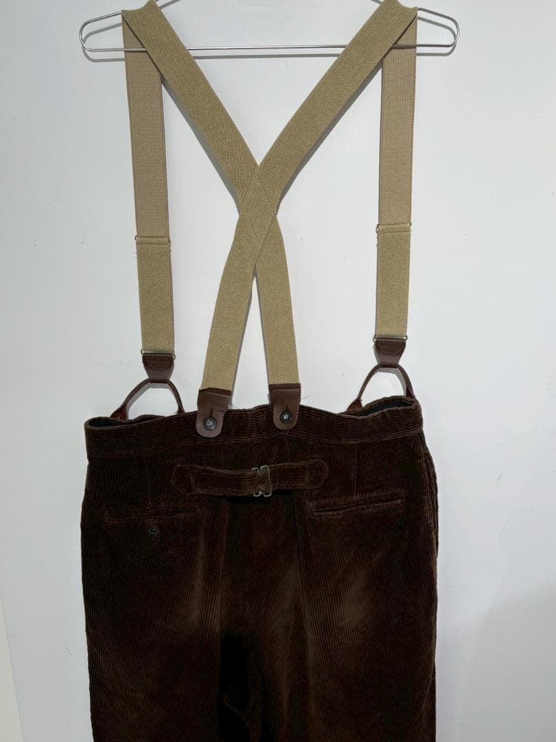 RRL ダブルアールエル コーデュロイ サスペンダー付きパンツ 35/34