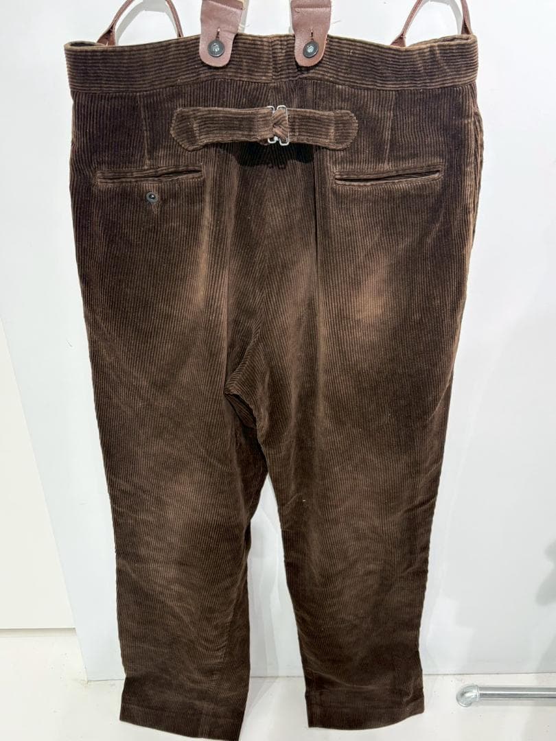 RRL ダブルアールエル コーデュロイ サスペンダー付きパンツ 35/34