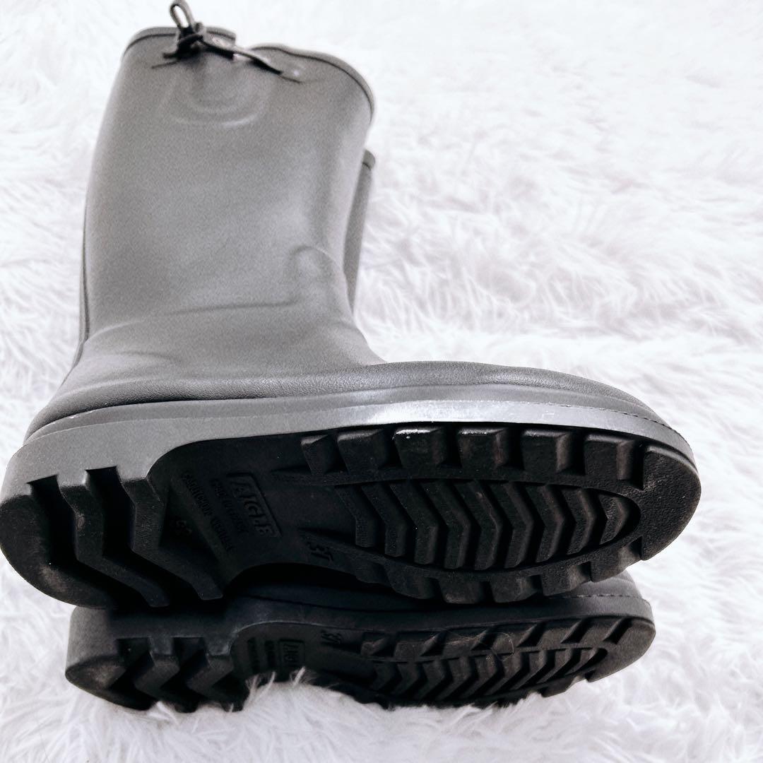 AIGLE 長靴 レインブーツ ブラック サイズ37(24cm)