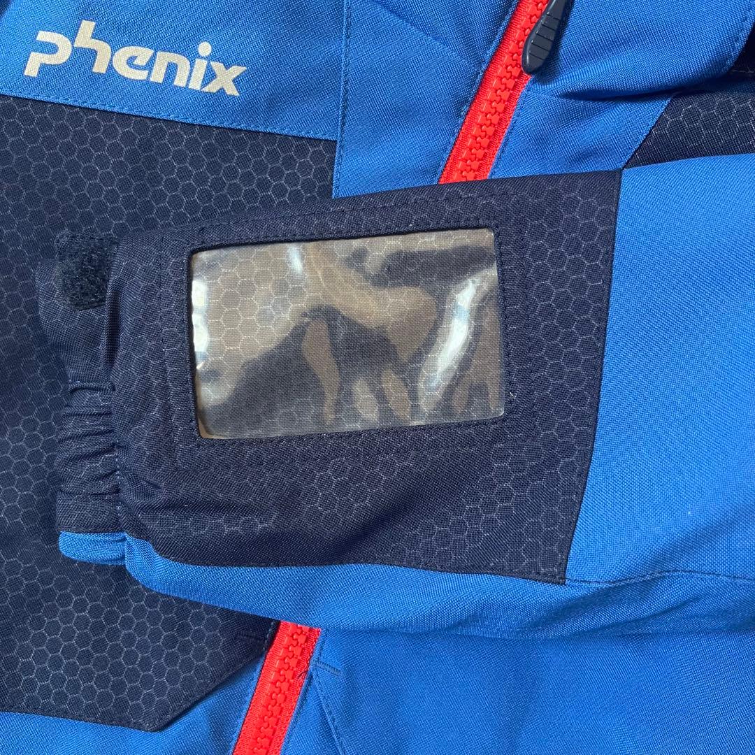 Phenix キッズ スキーウェア 青 赤 フード付き 90 100 110