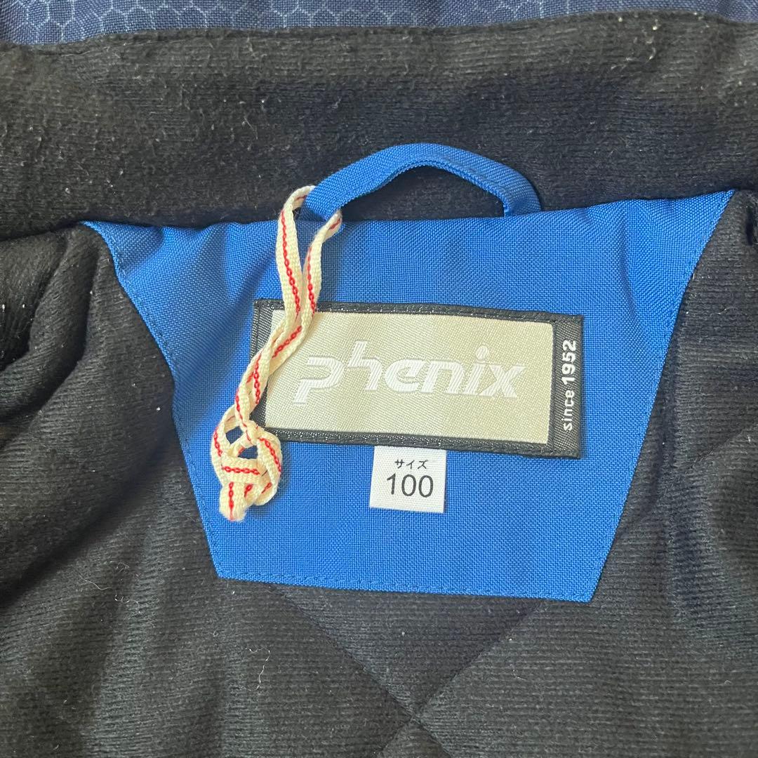 Phenix キッズ スキーウェア 青 赤 フード付き 90 100 110