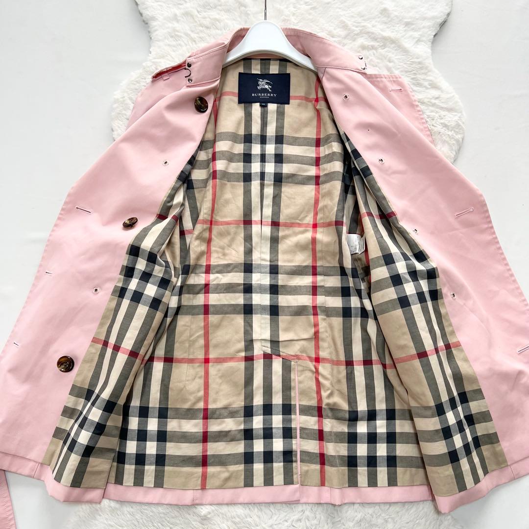BURBERRY*バーバリーロンドン　トレンチコート　ピンク　ノバチェック　38