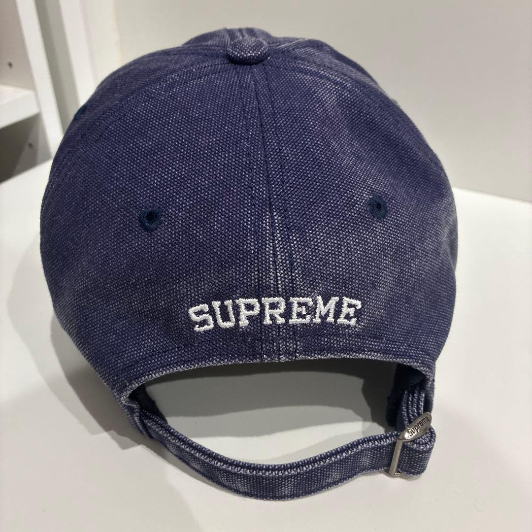 SUPREME キャップ24AW Pigment S Logo ネイビー