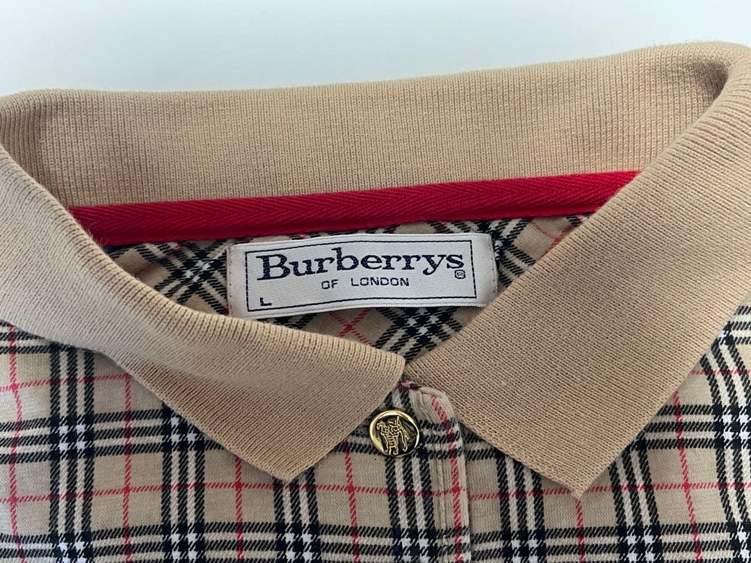 Burberrys バーバリーズ　ノバチェック ノースリーブポロシャツ Ｌサイズ