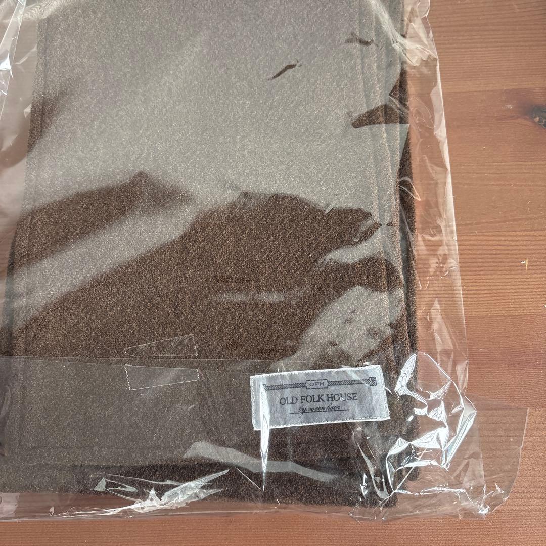 新品未使用old folk house 2wayウールストール茶