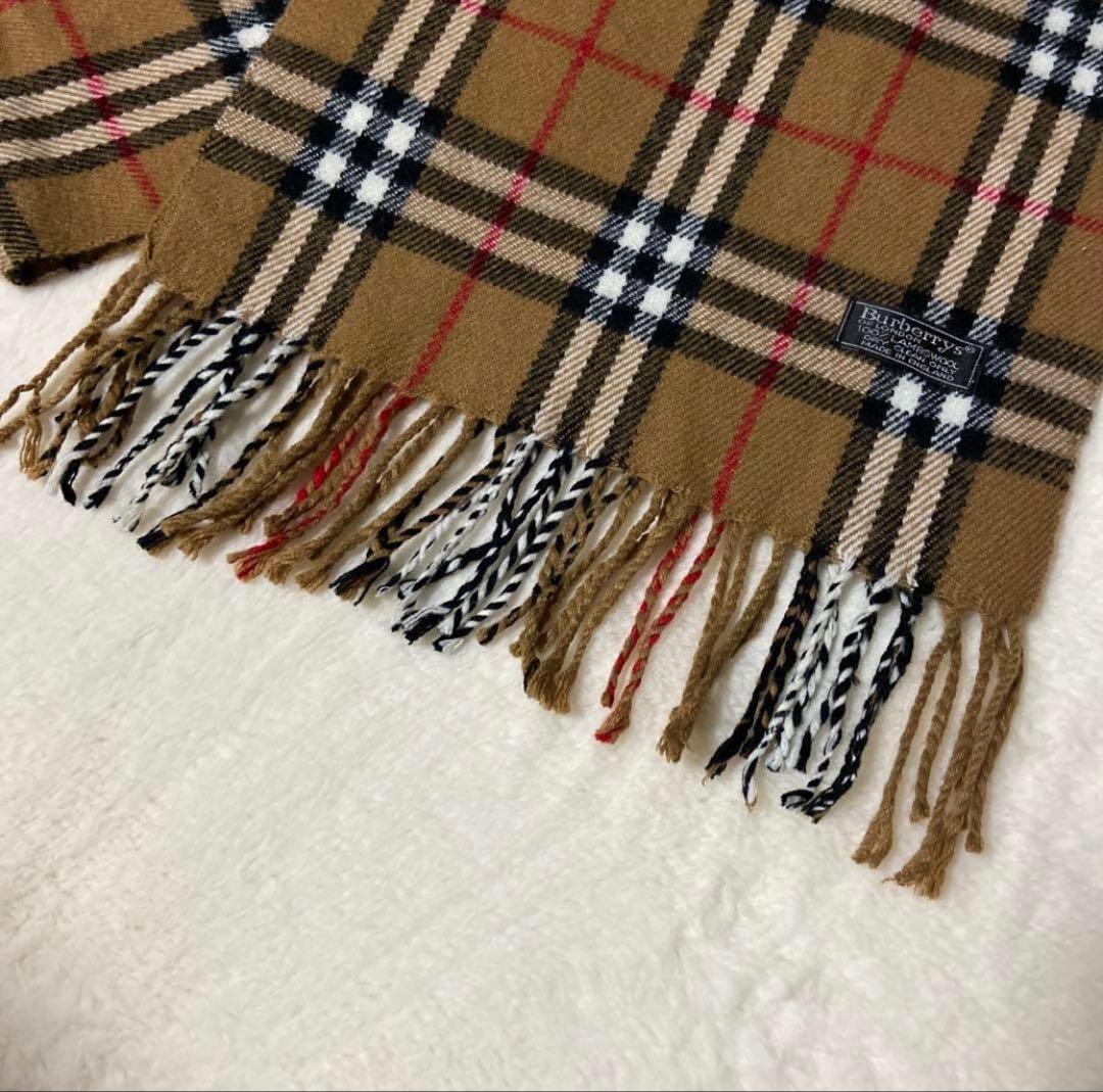 美品 Burberry's ノバチェック柄 マフラー 100%ラムウール