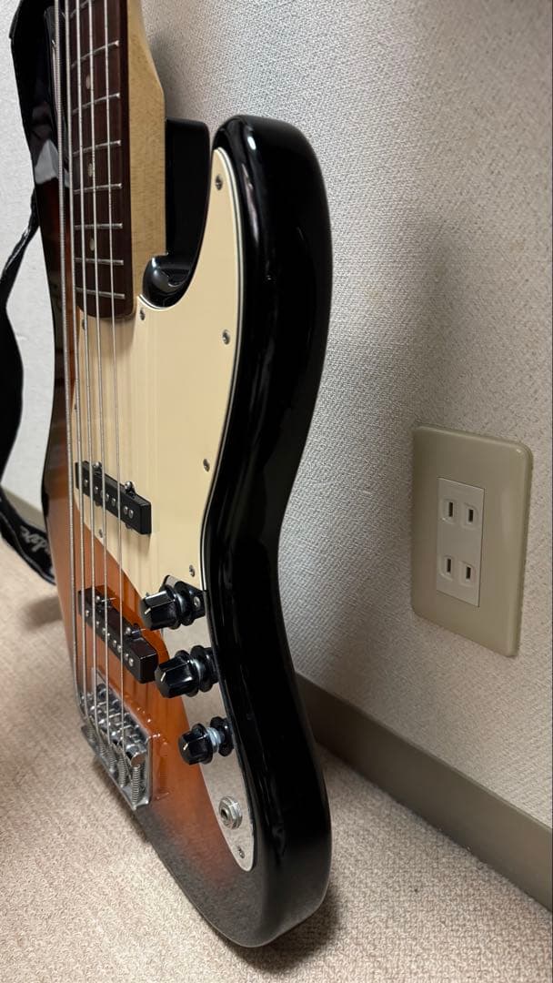 【5連ペグ】Squier affinity Jazz Bass Vストラップ付