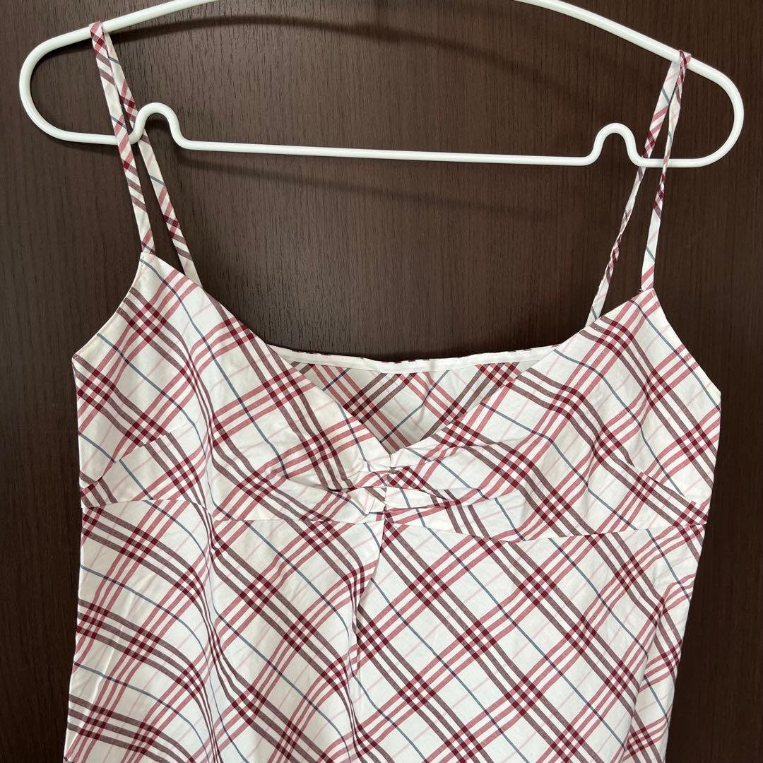 バーバリーブルーレーベル チェック柄 キャミソール 38 Burberry
