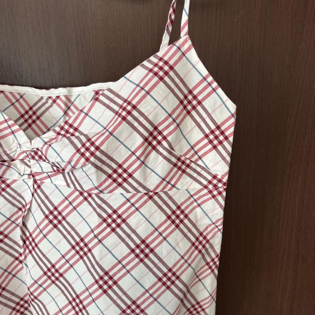バーバリーブルーレーベル チェック柄 キャミソール 38 Burberry