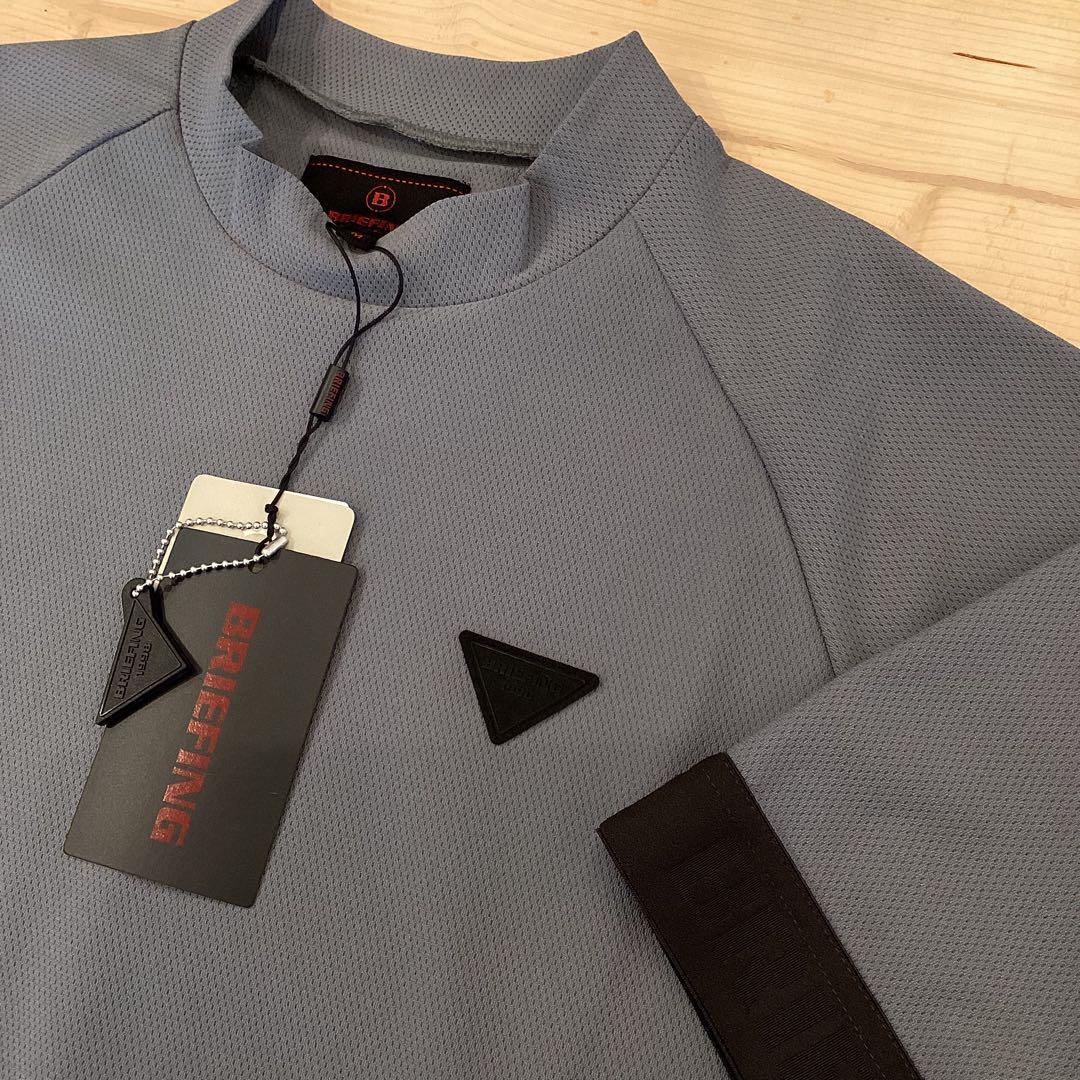 新品　BRIEFING LA LOGO RIB HIGHNECK RF