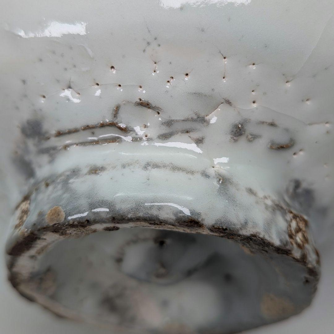 寿康窯 柳楽泰久 粉引手茶盌 共箱合布栞 抹茶碗 抹茶茶碗 茶道具 茶器 食器