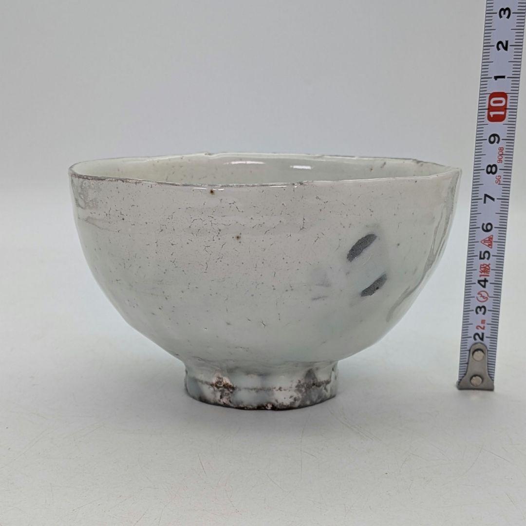 寿康窯 柳楽泰久 粉引手茶盌 共箱合布栞 抹茶碗 抹茶茶碗 茶道具 茶器 食器