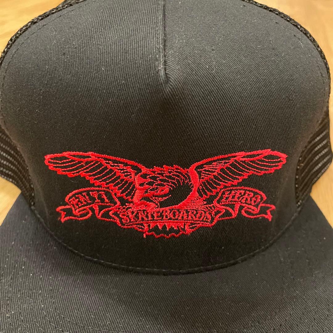 DEAD STOCK 90s USA製 ANTI HERO メッシュキャップ 黒