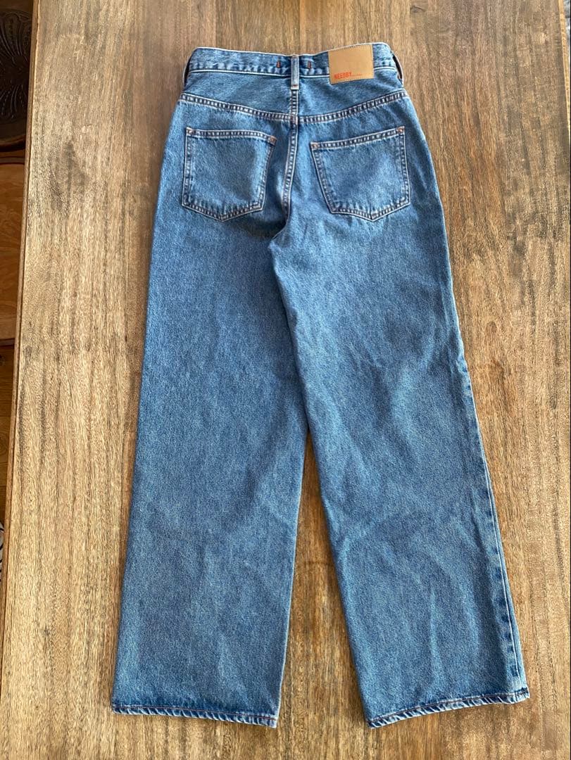 美品　NEEDBY heritage ワイドレッグ デニムパンツ