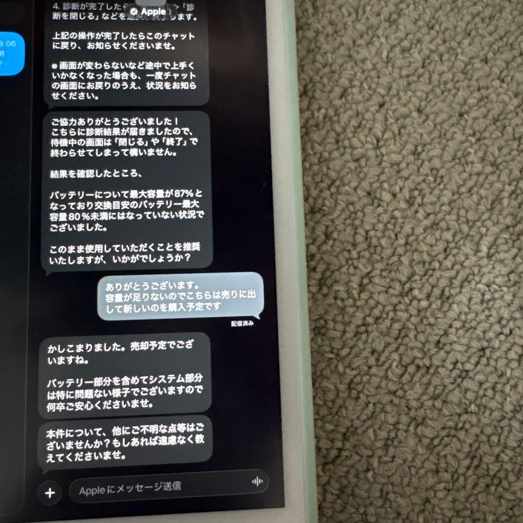 iPad mini5 Wi-Fi版 64G バッテリー最大容量87%