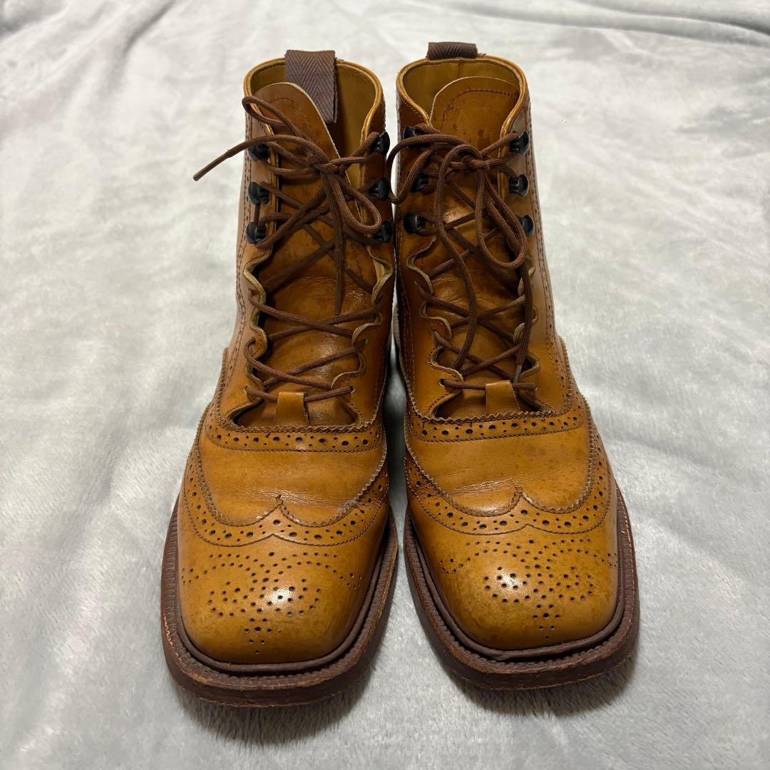 Tricker's カントリーブーツ ウイングチップ 25.0cm